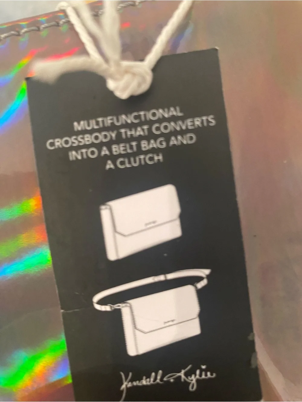 Kendall & Kylie Holographic Brown Clutch Wristlet